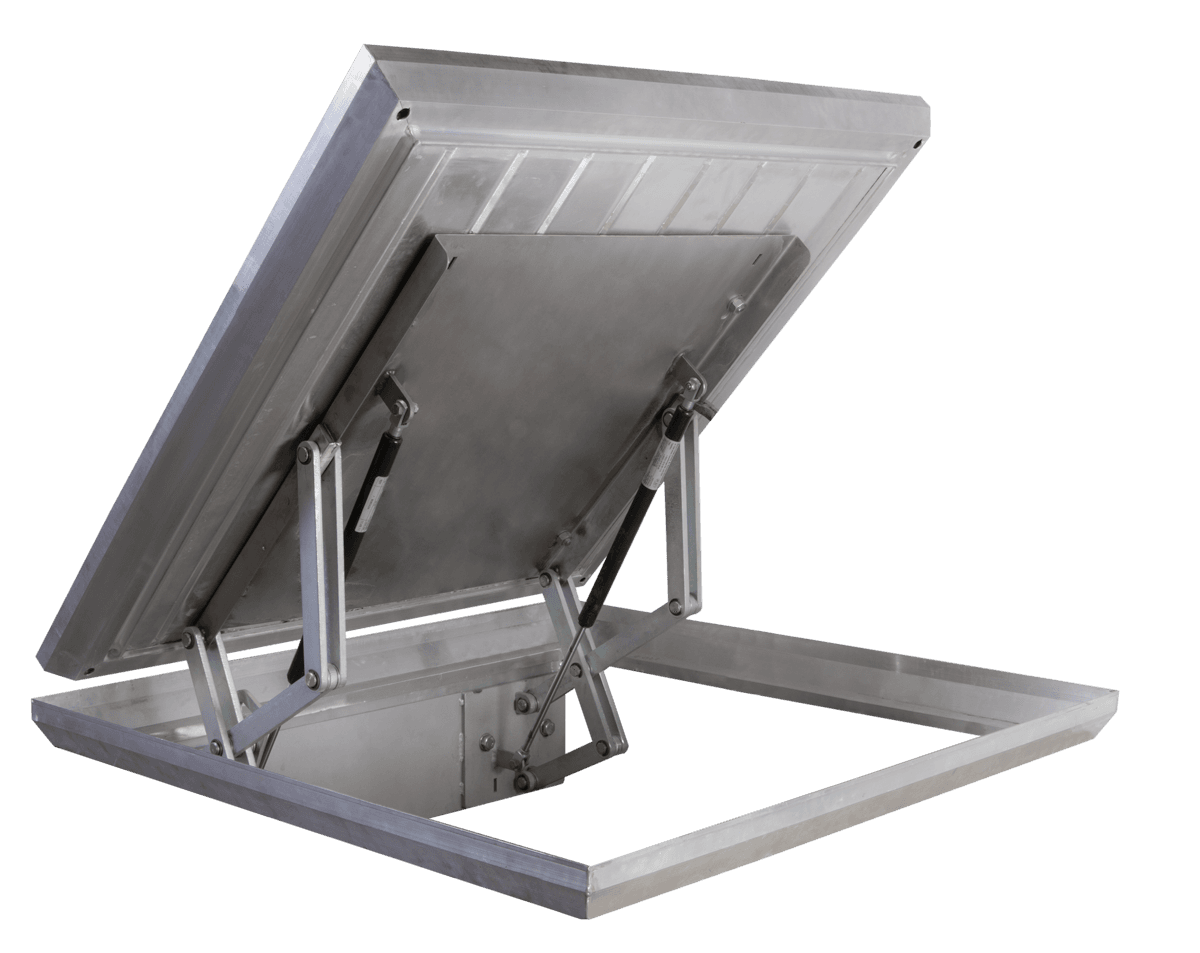 Capac cu deschidere asistată, placabil, etans, aluminiu B125, 600x600, BAUKANAL